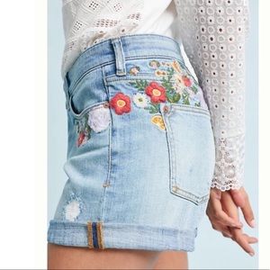Pilcro Embroidered Shorts